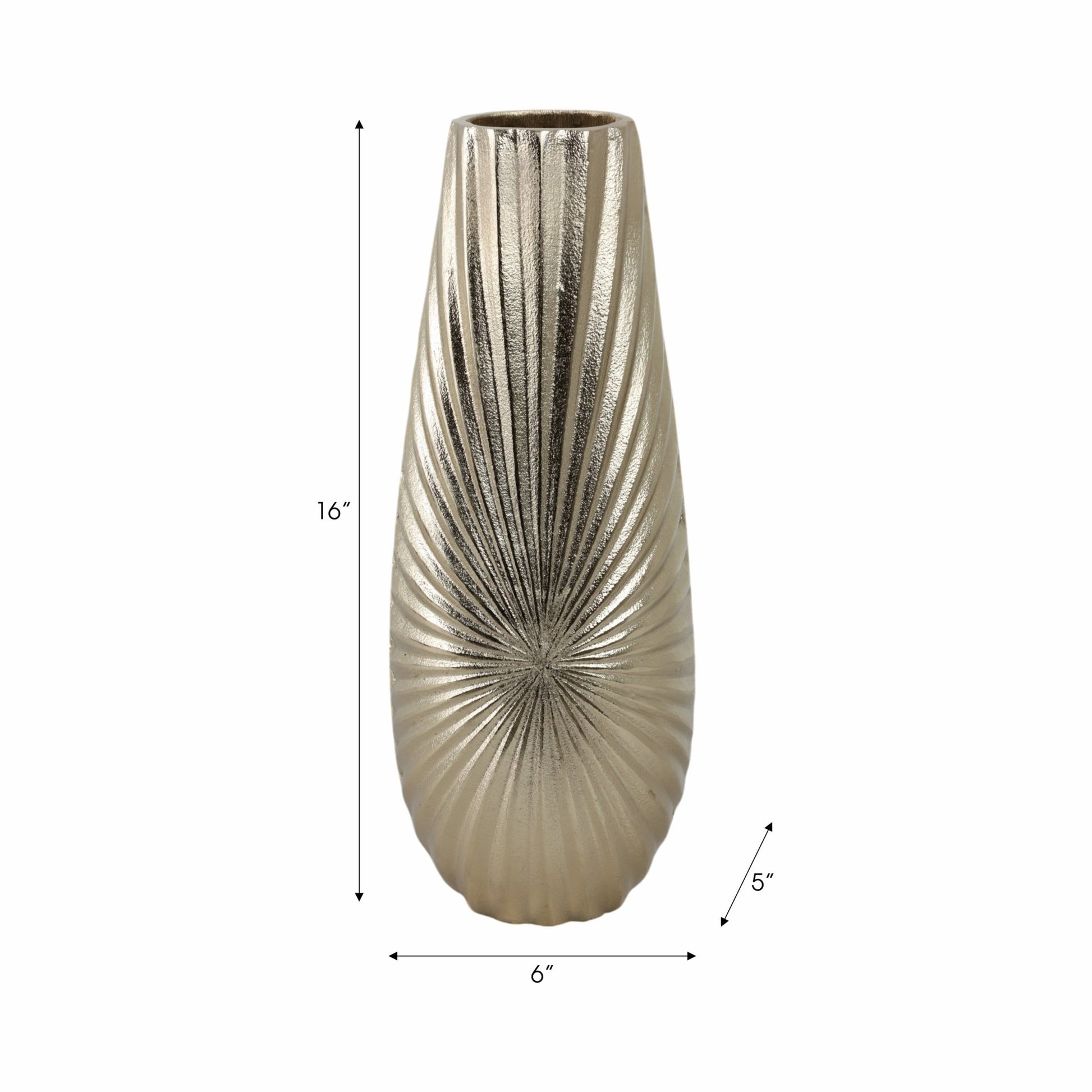 METAL, 16" BURST VASE, CHAMPAGNE Vases and Jars| Sagebrook Home