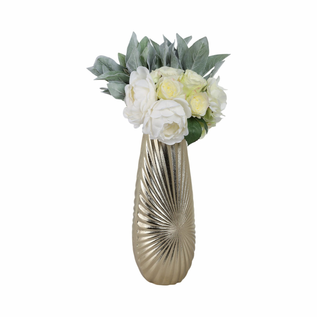 METAL, 16" BURST VASE, CHAMPAGNE Vases and Jars| Sagebrook Home