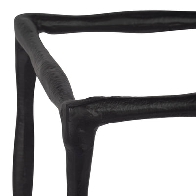 METAL, 16" OPEN SQUARE HURRICANE HOLDER, BLACK - Al Rugaib Furniture