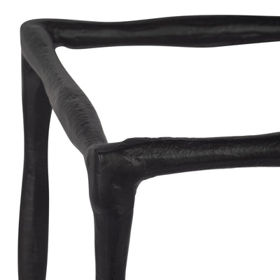 METAL, 16" OPEN SQUARE HURRICANE HOLDER, BLACK - Al Rugaib Furniture