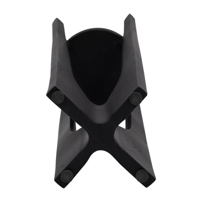 METAL, 16" PILLAR CANDLE HOLDER, BLACK - Al Rugaib Furniture