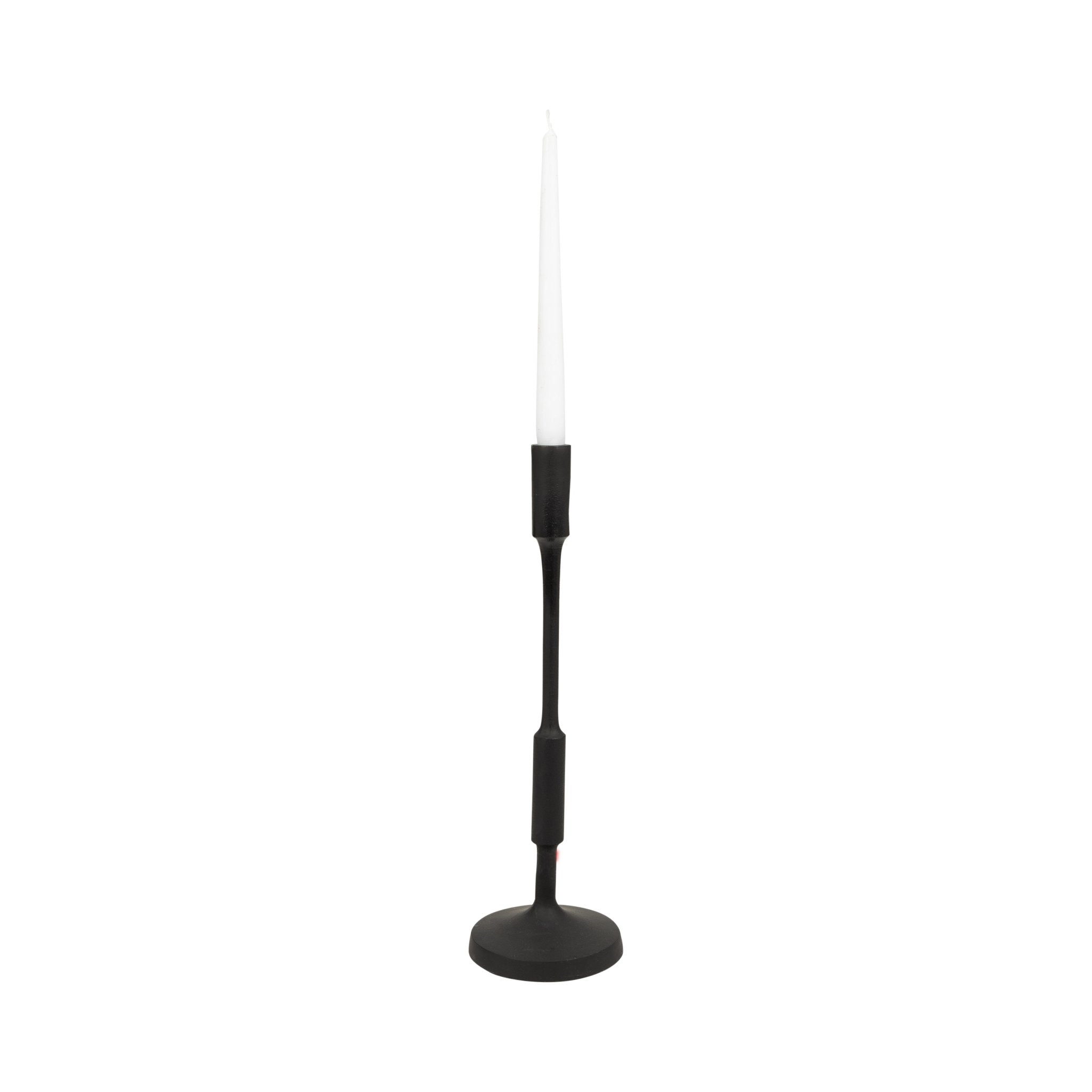 METAL, 16"H TAPER CANDLE HOLDER, BLACK Candle Holders| Sagebrook Home