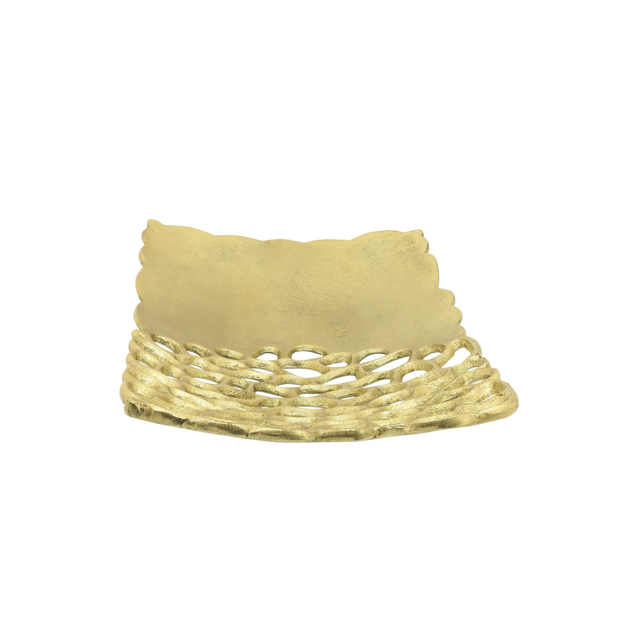 METAL 16X2 CUT-OUT PLATE, GOLD Tray| Sagebrook Home