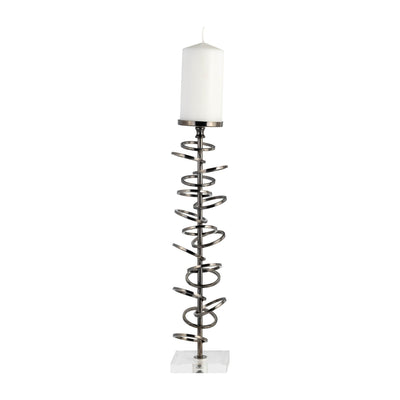 METAL, 18" RING TOSS ON ACRYLIC CANDLEHOLDER, GUNM - Al Rugaib Furniture