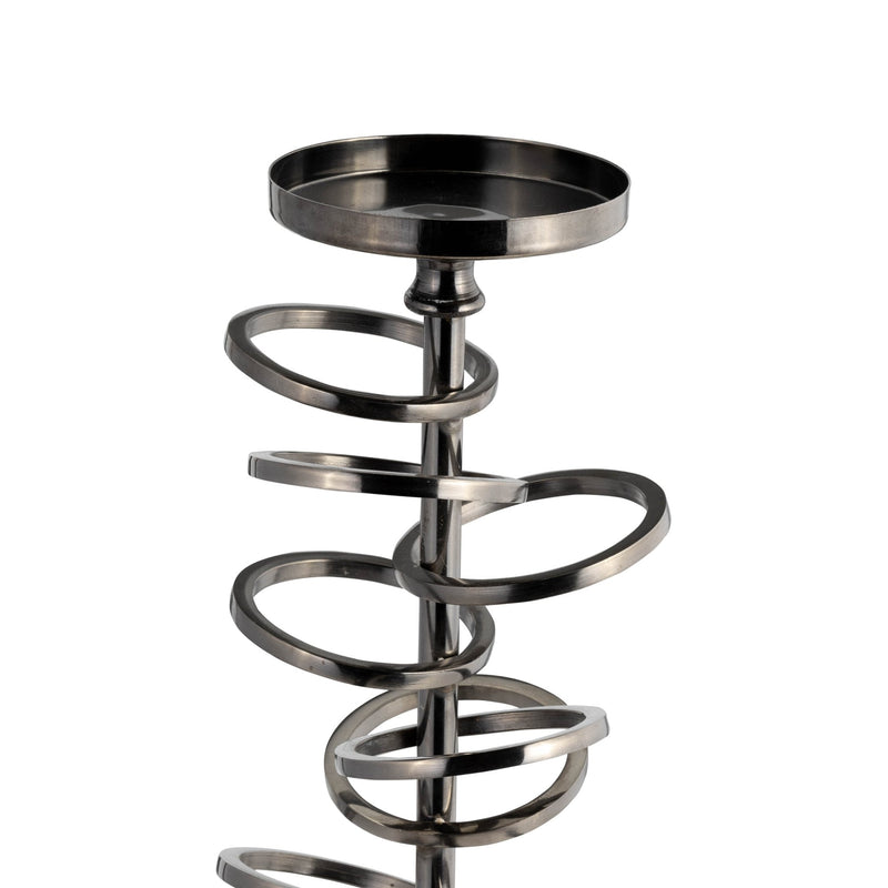 METAL, 18" RING TOSS ON ACRYLIC CANDLEHOLDER, GUNM - Al Rugaib Furniture