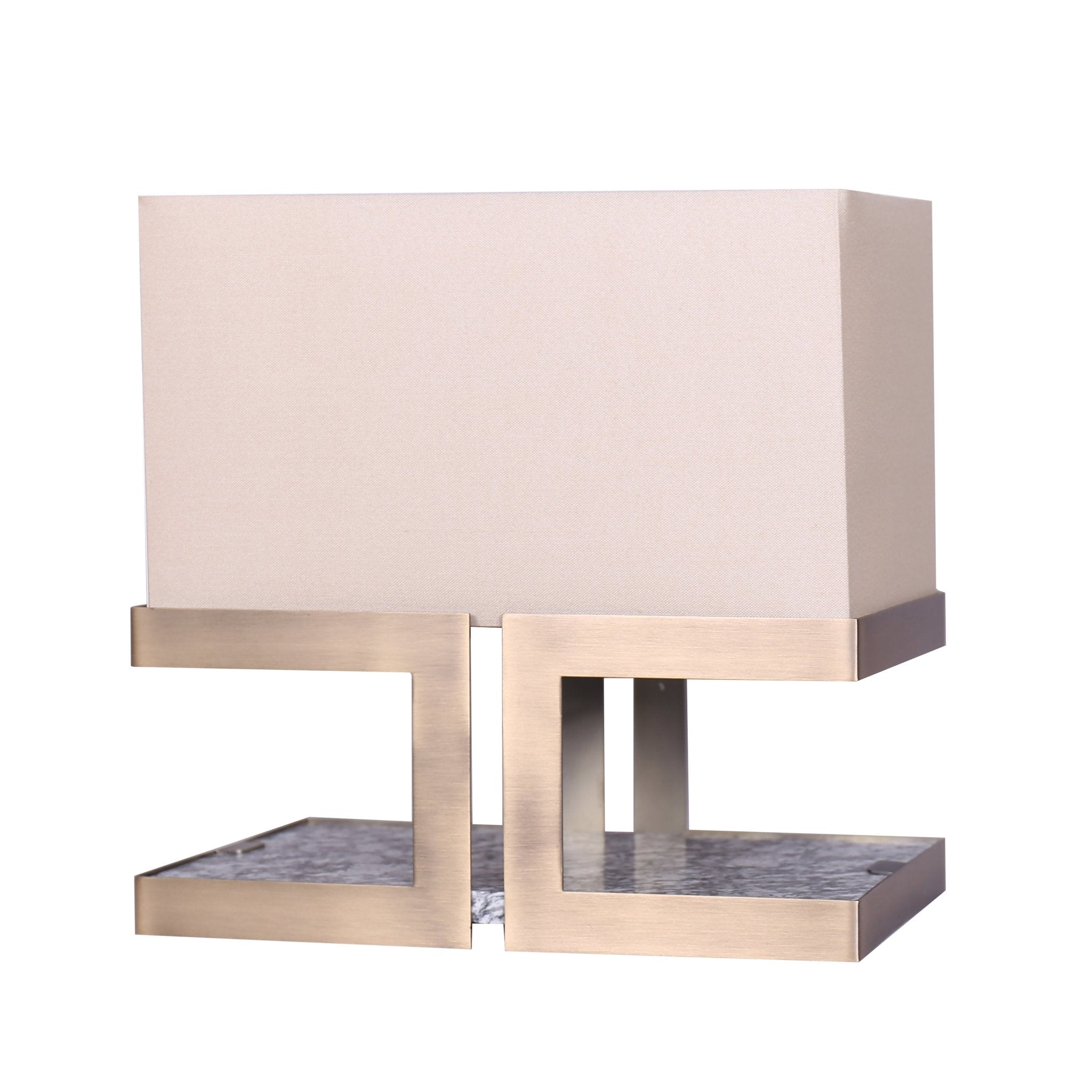 METAL 18" TABLE LAMP W/MARBLE BASE, GOLD Table Lamps| Sagebrook Home