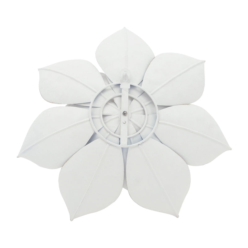 METAL 19" LOTUS WALL DECO, WHITE/GOLD - Al Rugaib Furniture