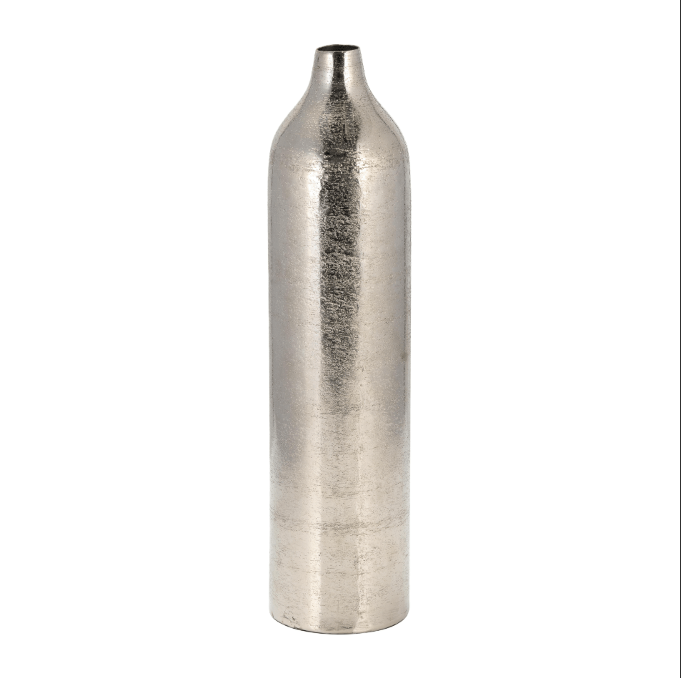 METAL, 19"H CYLINDER VASE, SILVER Vases and Jars| Sagebrook Home