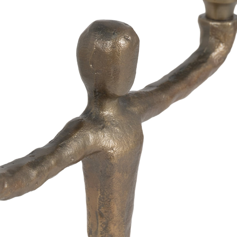 METAL, 2 TAPER CANDELABRA, GOLD - Al Rugaib Furniture