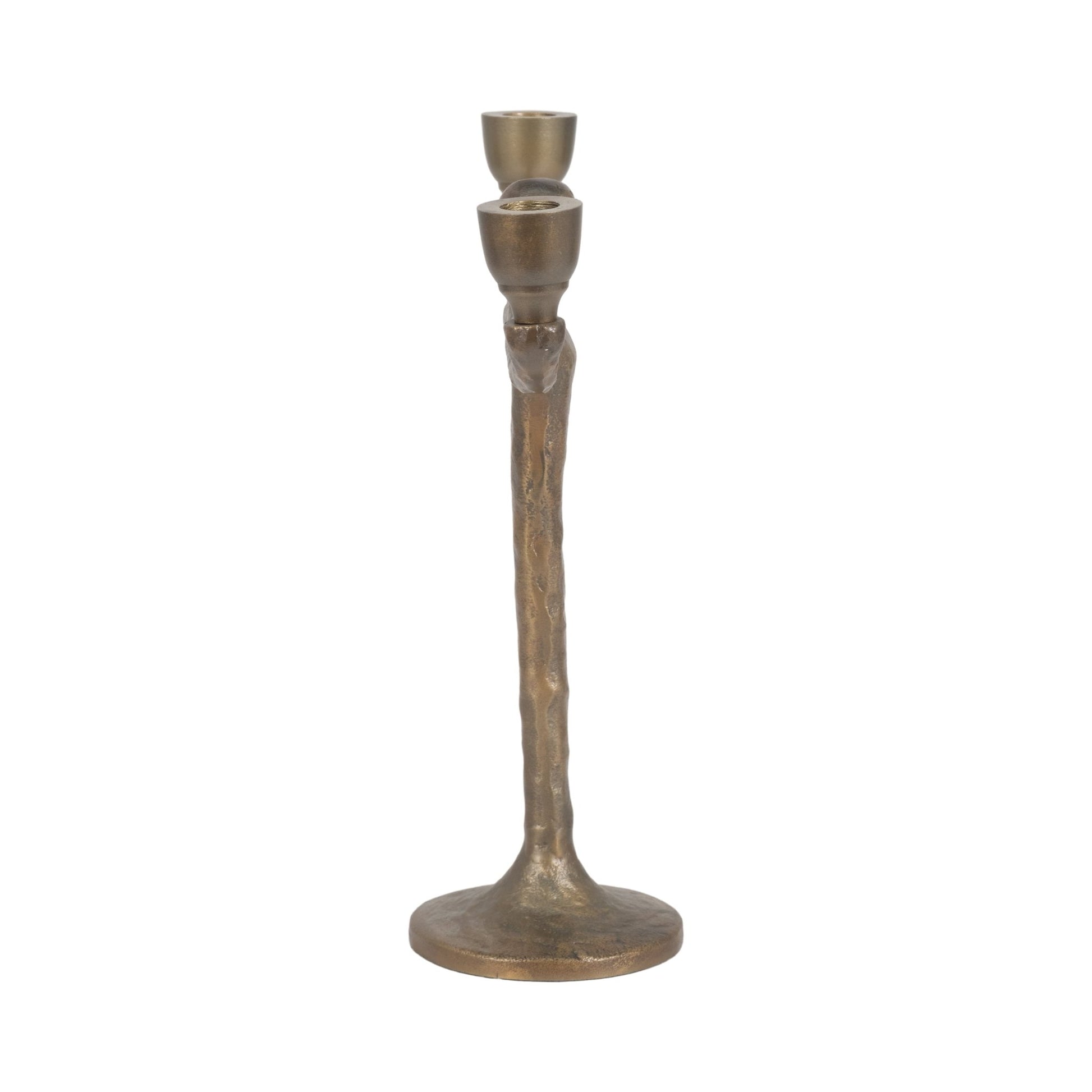 METAL, 2 TAPER CANDELABRA, GOLD Candle Holders| Sagebrook Home