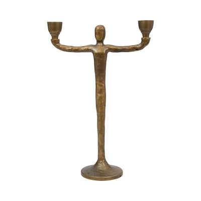METAL, 2 TAPER CANDELABRA, GOLD - Al Rugaib Furniture