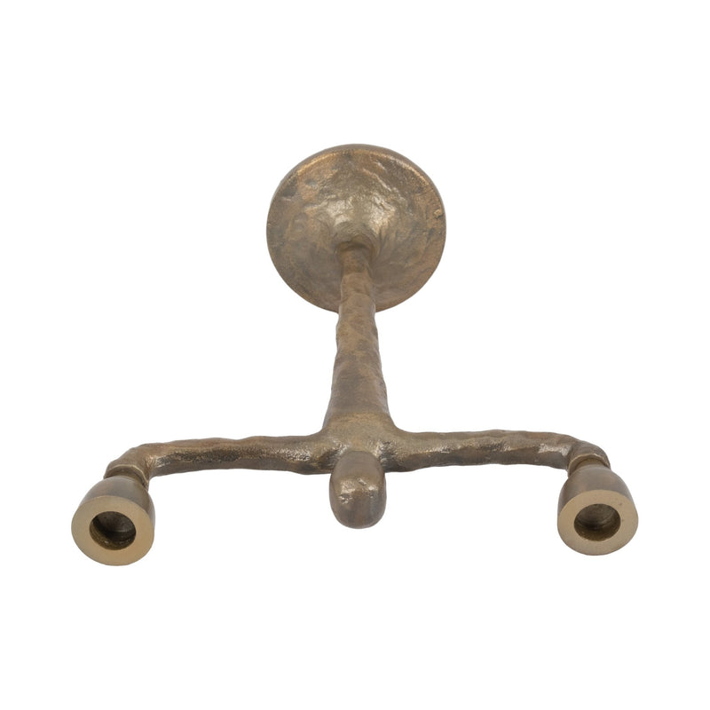 METAL, 2 TAPER CANDELABRA, GOLD - Al Rugaib Furniture