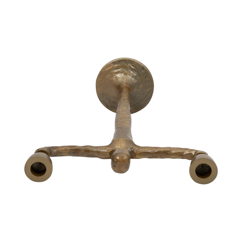 METAL, 2 TAPER CANDELABRA, GOLD - Al Rugaib Furniture