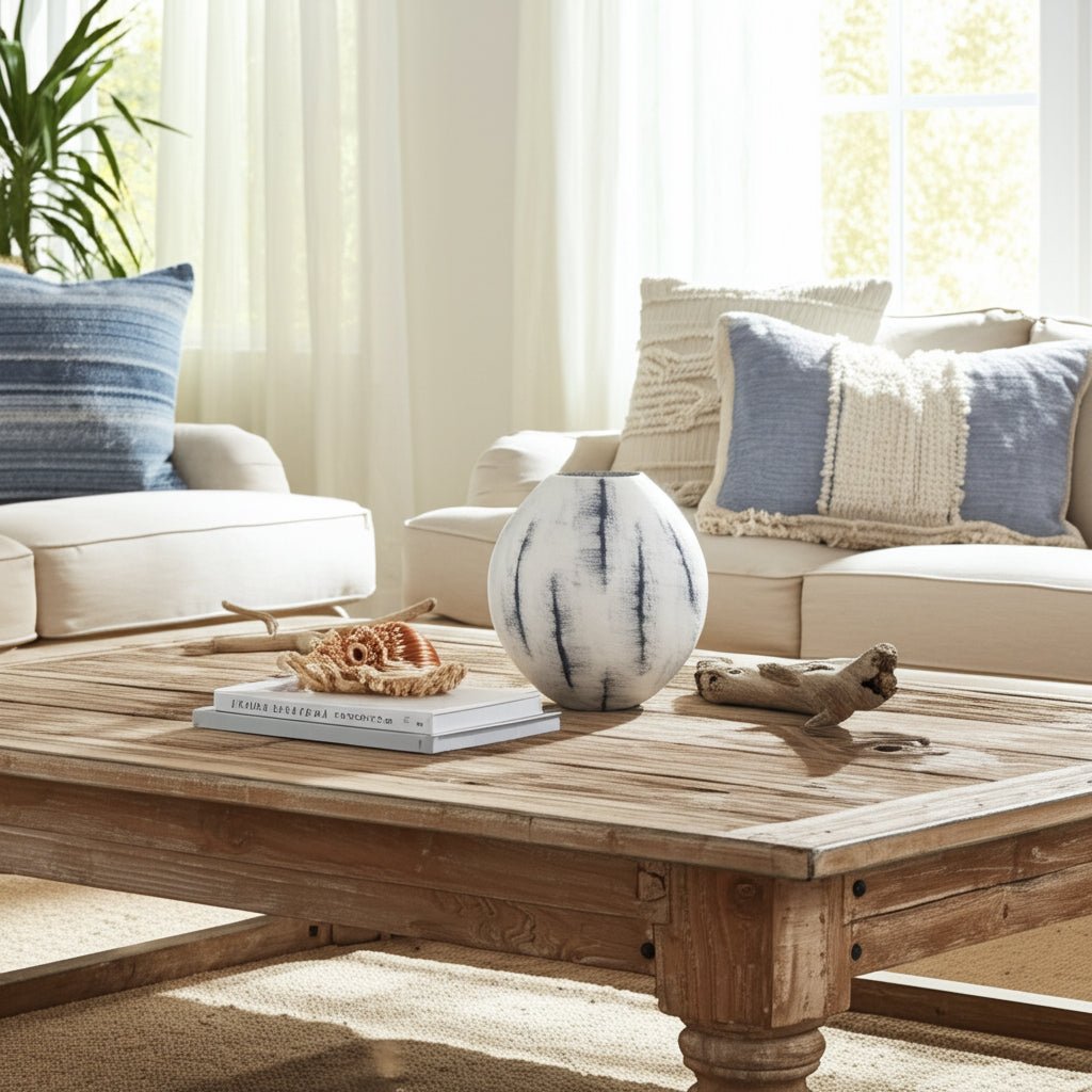 METAL, 20" ENAMELED ROUND VASE, DISTRESSED WHITE Vases and Jars| Sagebrook Home