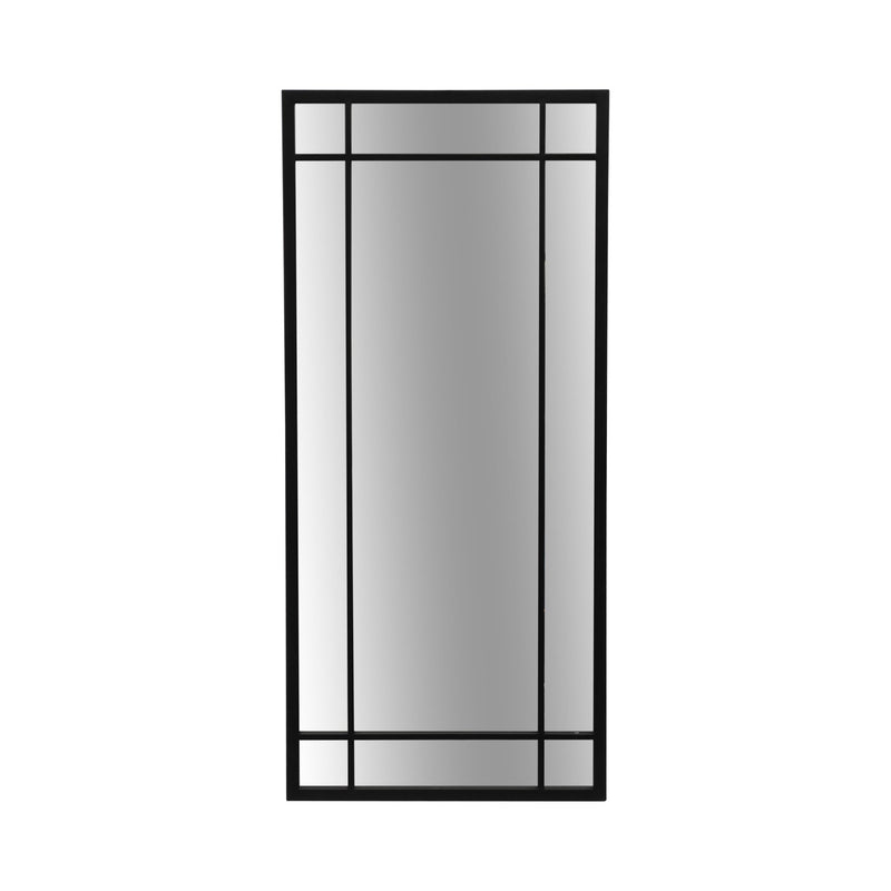 METAL, 20X43 WINDOWPANE MIRROR, BLACK - Al Rugaib Furniture