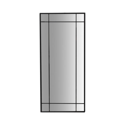 METAL, 20X43 WINDOWPANE MIRROR, BLACK - Al Rugaib Furniture
