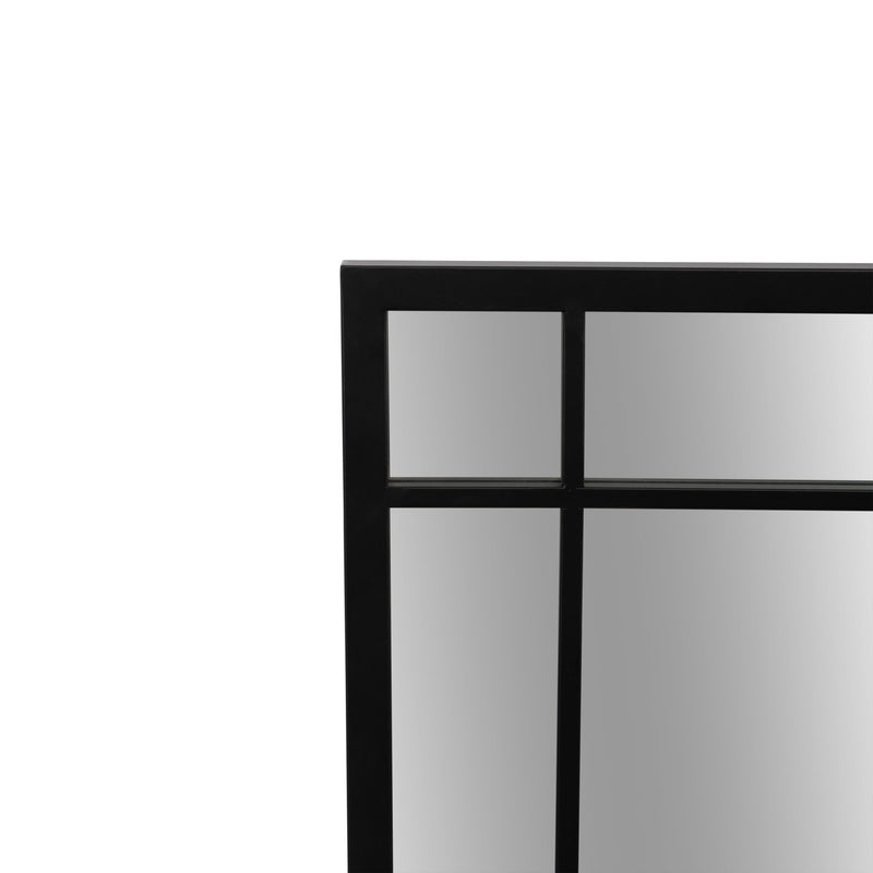 METAL, 20X43 WINDOWPANE MIRROR, BLACK - Al Rugaib Furniture