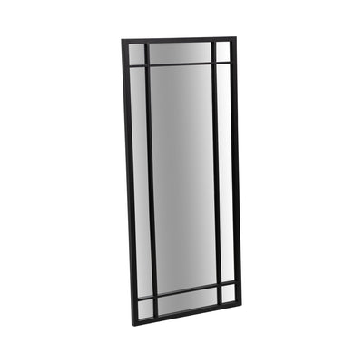 METAL, 20X43 WINDOWPANE MIRROR, BLACK - Al Rugaib Furniture