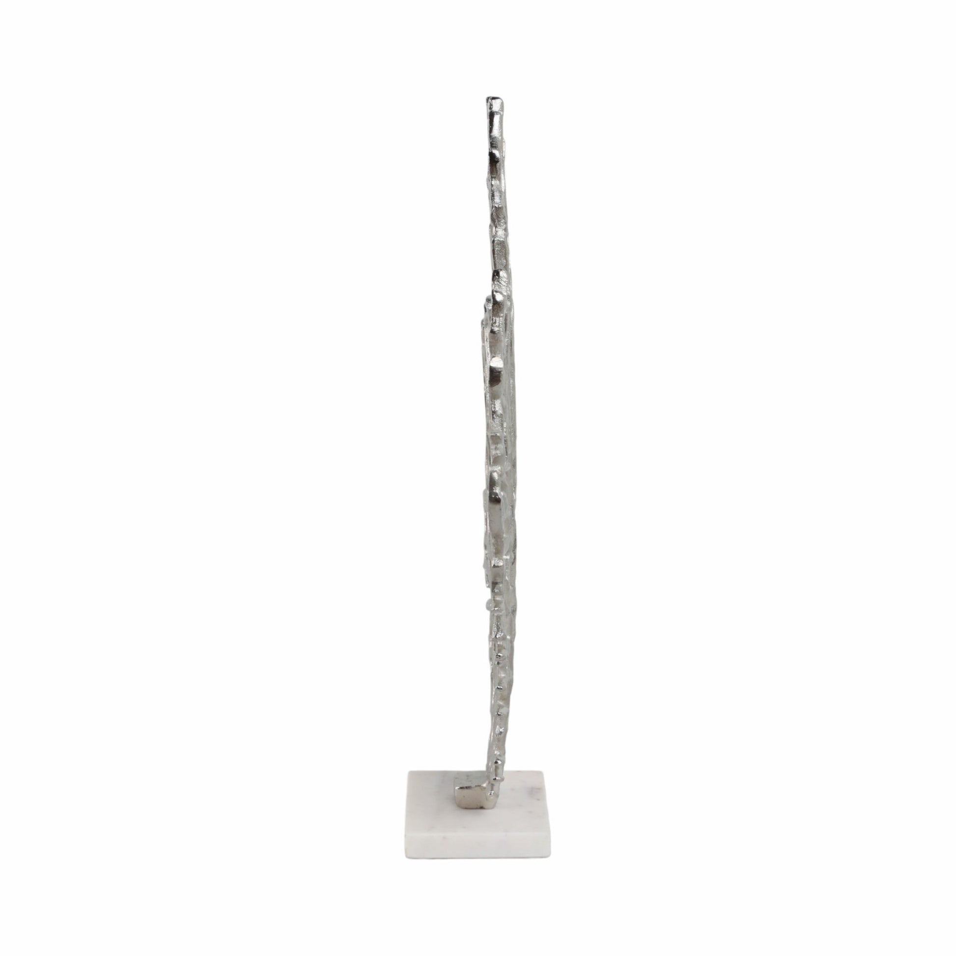 Metal, 21" Coral On Marble Base, Silver Table Decors| Sagebrook Home