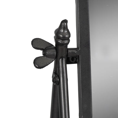 METAL, 21X69 FLOOR MIRROR ON STAND, BLACK - Al Rugaib Furniture