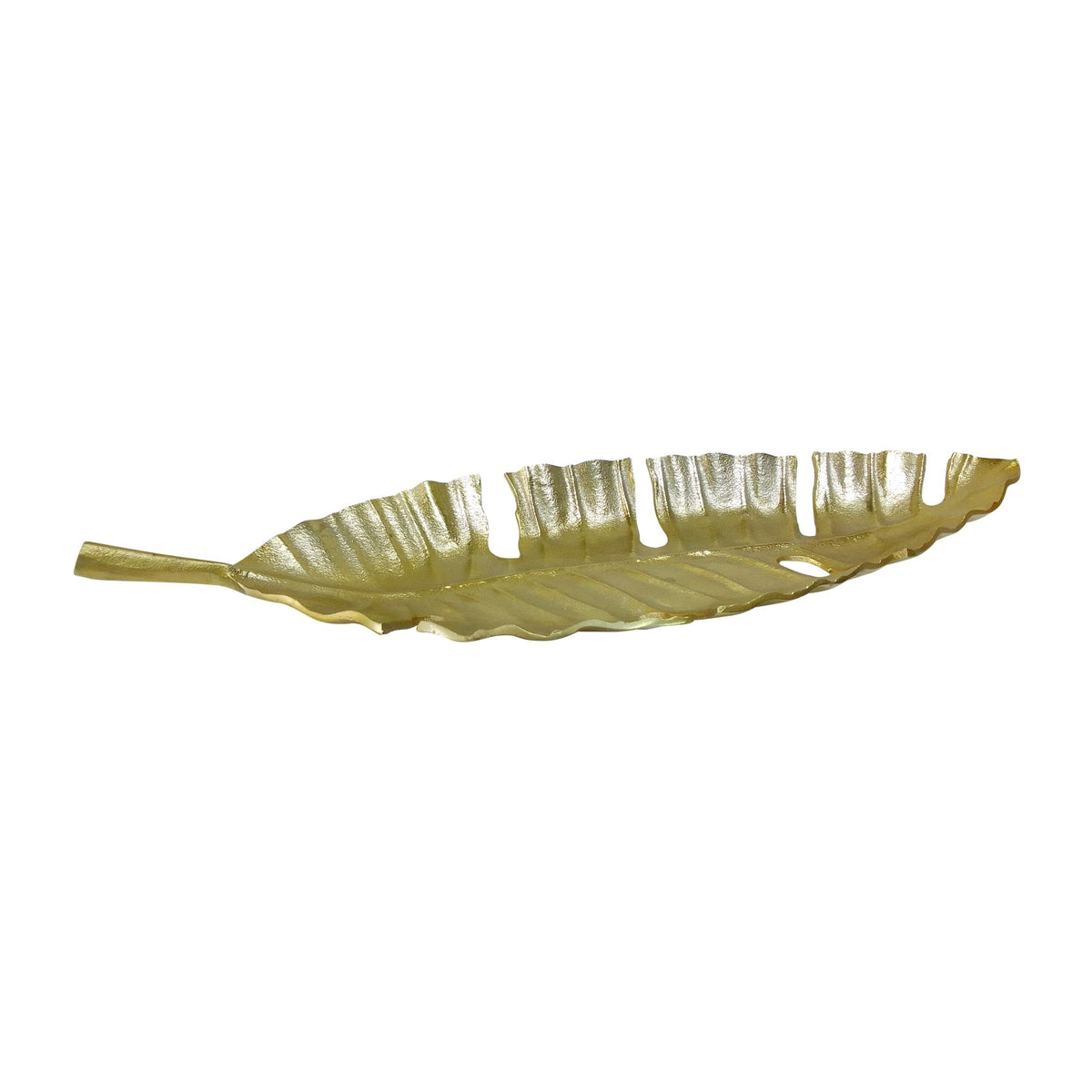METAL, 22" LEAF TRAY, GOLD Tray| Sagebrook Home