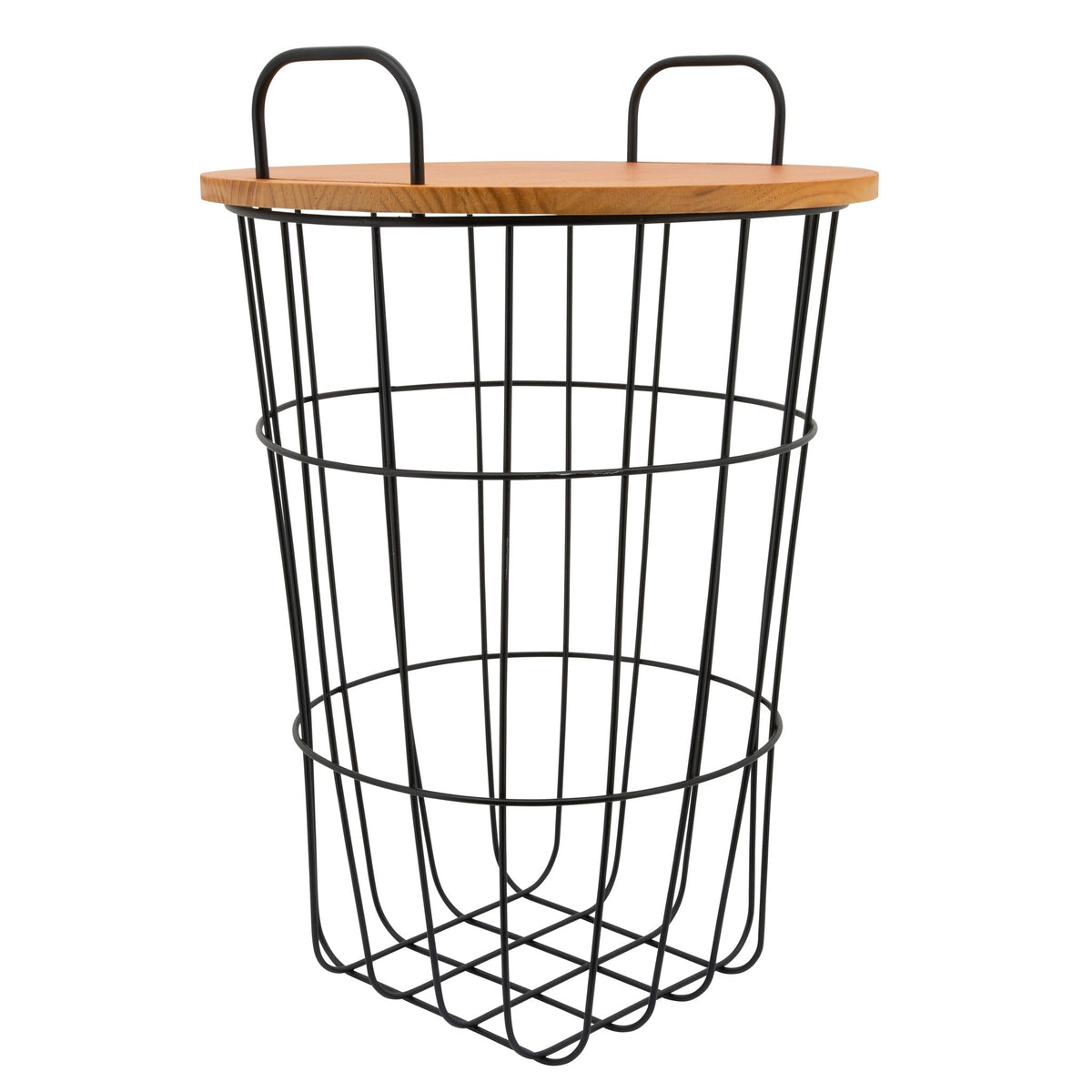 Metal 22"H Storage Basket, Brown Table Decors| Sagebrook Home