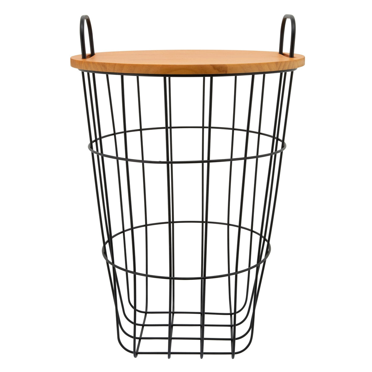 Metal 22"H Storage Basket, Brown Table Decors| Sagebrook Home