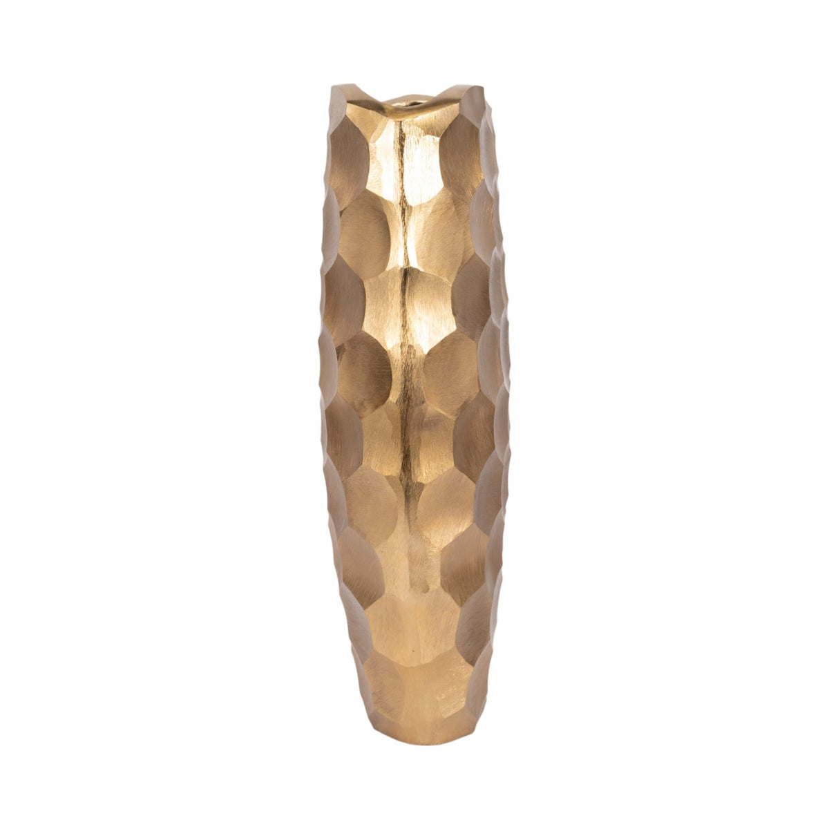 METAL, 24" HONEYCOMB VASE, GOLD | Sagebrook Home
