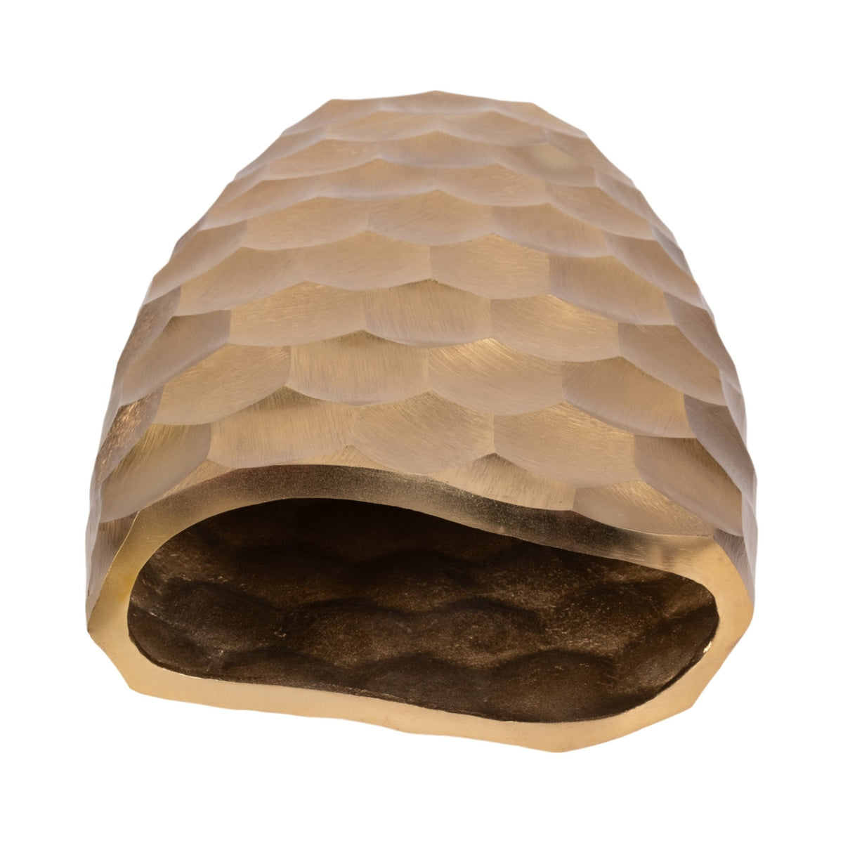 METAL, 24" HONEYCOMB VASE, GOLD | Sagebrook Home