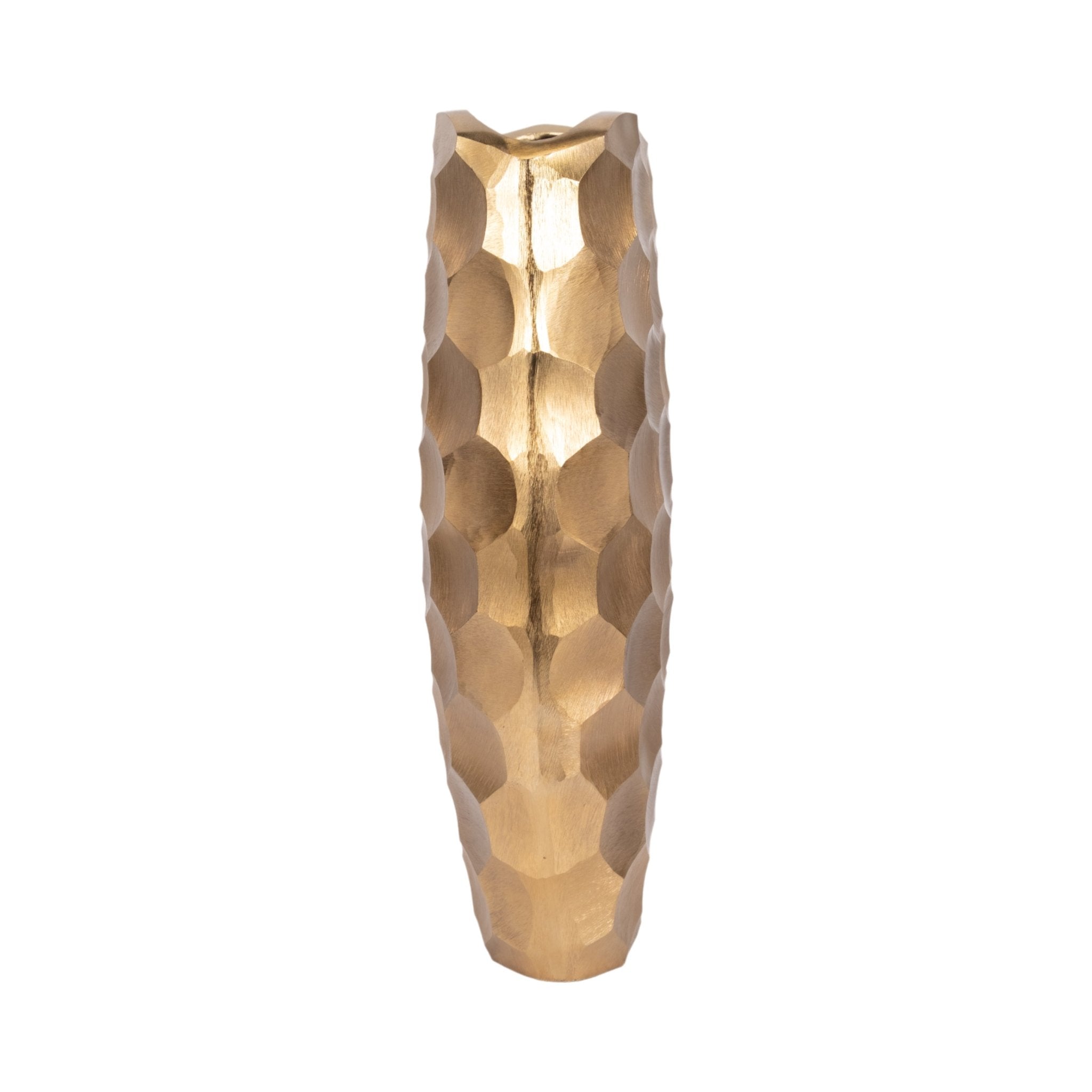 METAL, 24" HONEYCOMB VASE, GOLD | Sagebrook Home