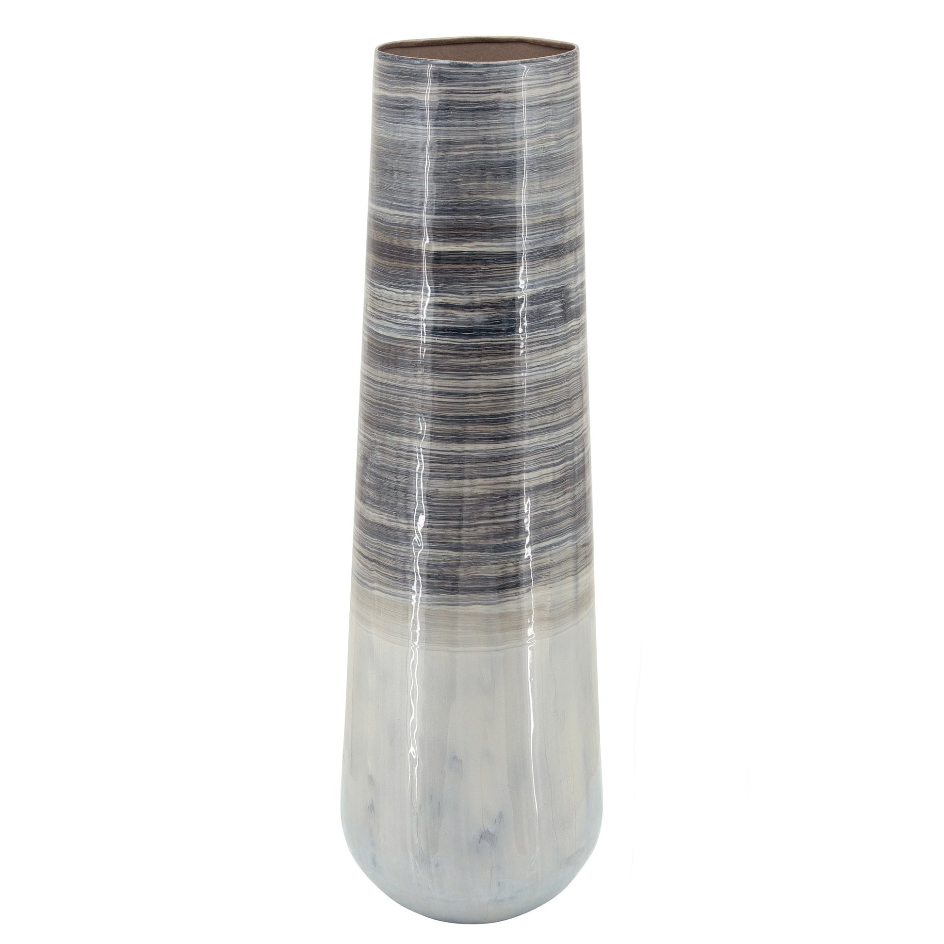METAL 24"H ALABASTRON VASE, GRAY MULTI Vases and Jars| Sagebrook Home