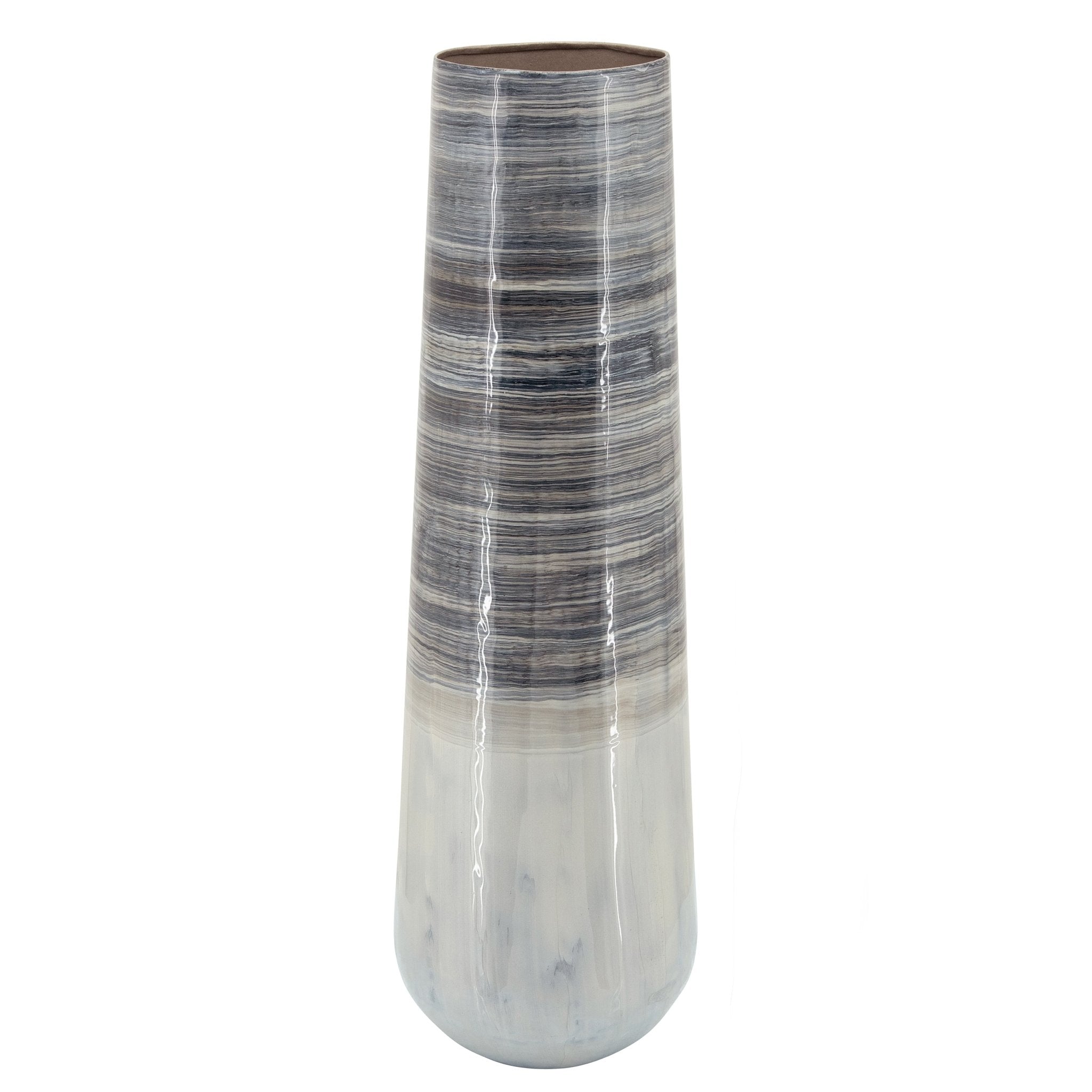 METAL 24"H ALABASTRON VASE, GRAY MULTI Vases and Jars| Sagebrook Home