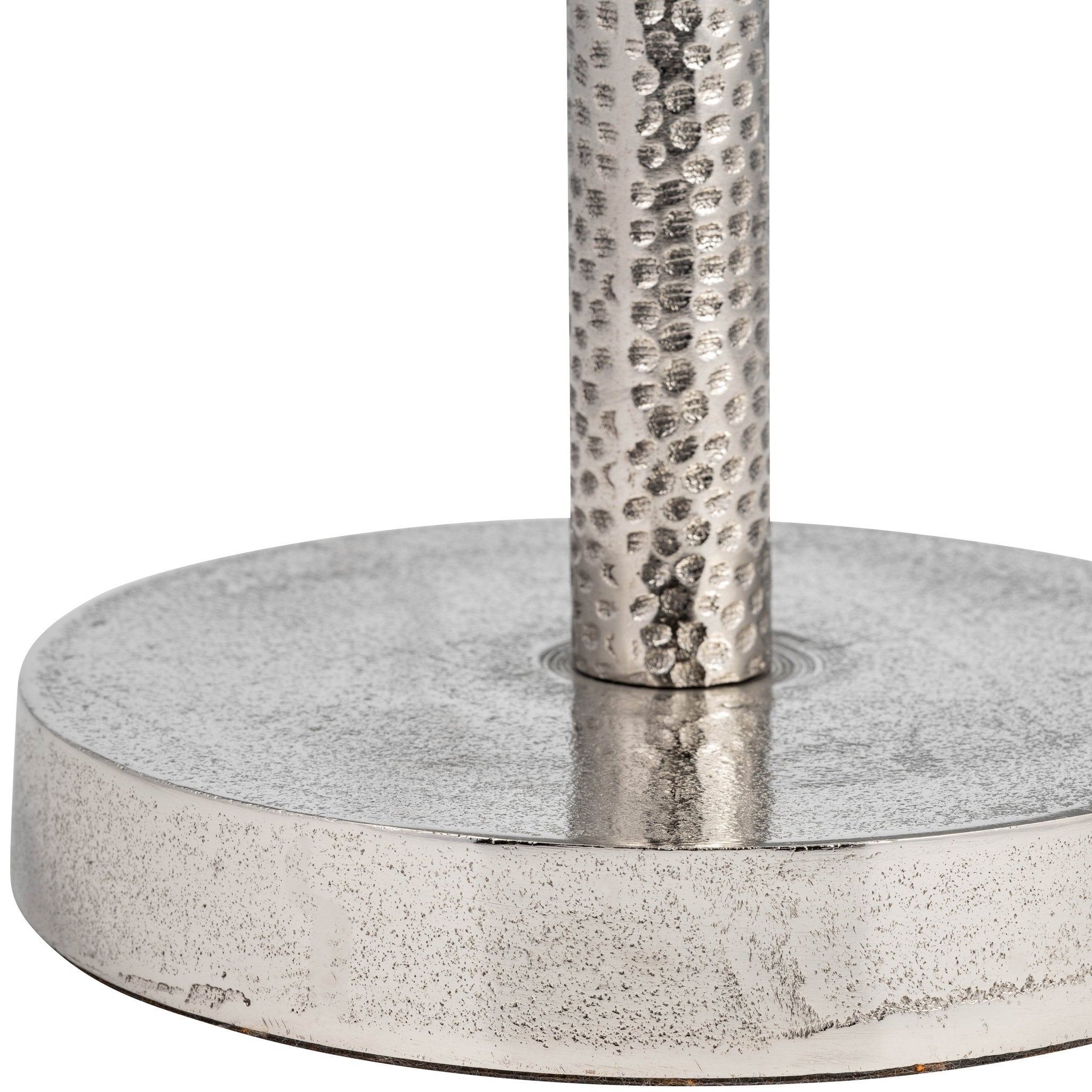 METAL, 24"H ROUND DRINK TABLE - FLAT BASE, SILVER/ Accent & End Tables| Sagebrook Home