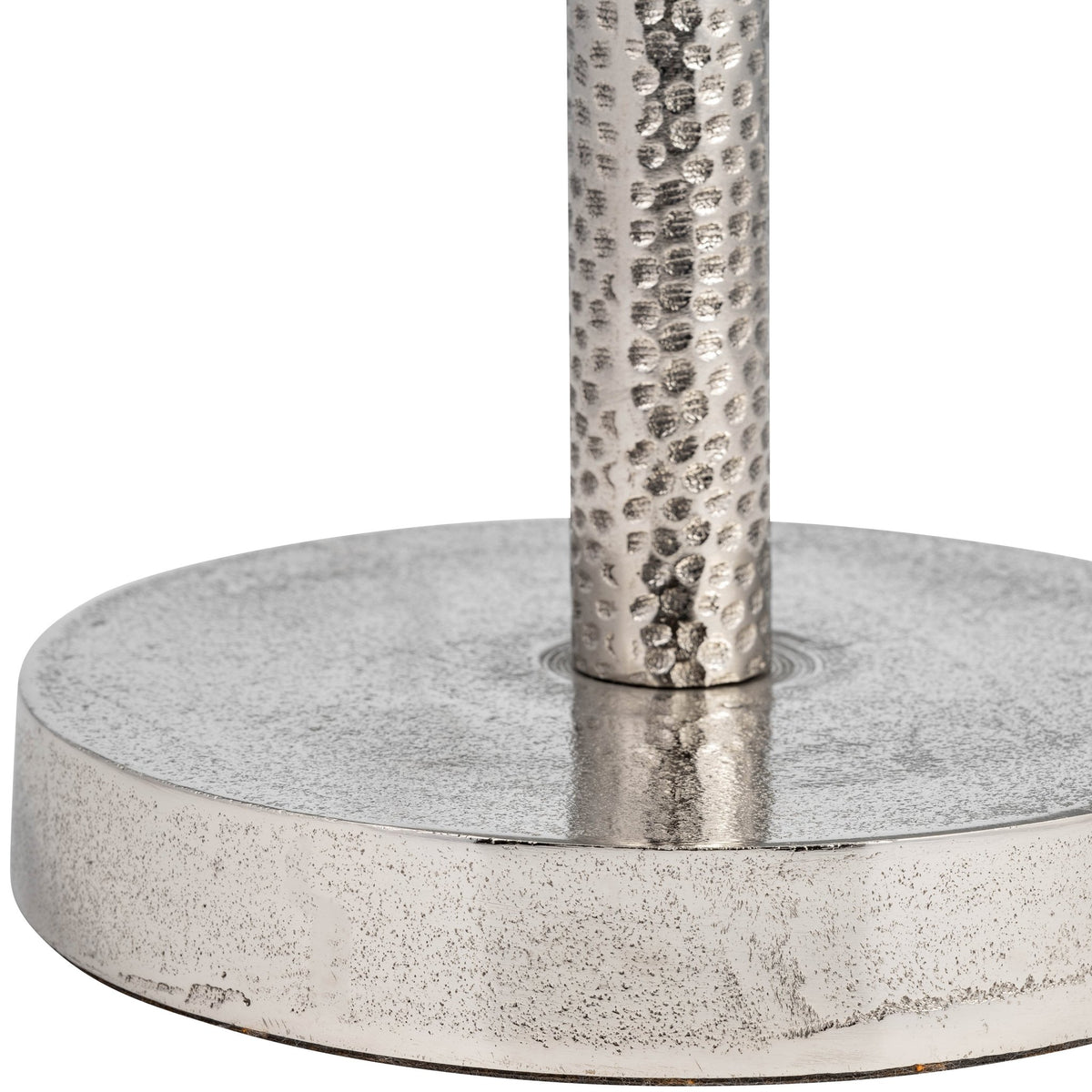 METAL, 24"H ROUND DRINK TABLE - FLAT BASE, SILVER/ Accent & End Tables| Sagebrook Home