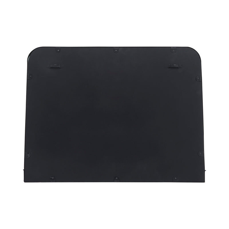 METAL, 24X18 MIRROR W/ FOLDING SHELF, BLACK/BROWN - Al Rugaib Furniture