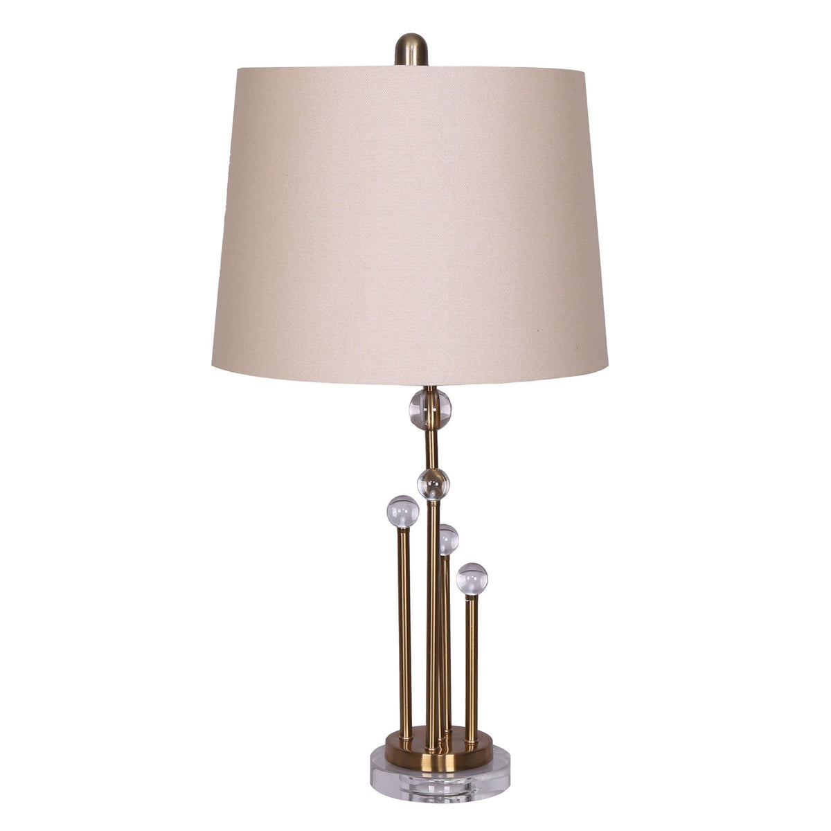 METAL 26" TUBE GARDEN TABLE LAMP, GOLD Table Lamps| Sagebrook Home