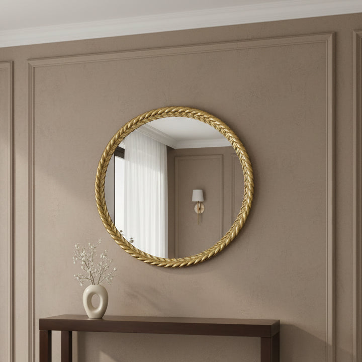 METAL 28" ROPE MIRROR, GOLD WB Mirrors| Sagebrook Home