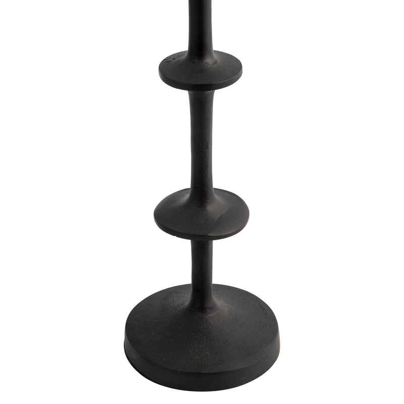 METAL, 29" ABACUS FLOOR PILLAR CANDLEHOLDER, BLACK - Al Rugaib Furniture