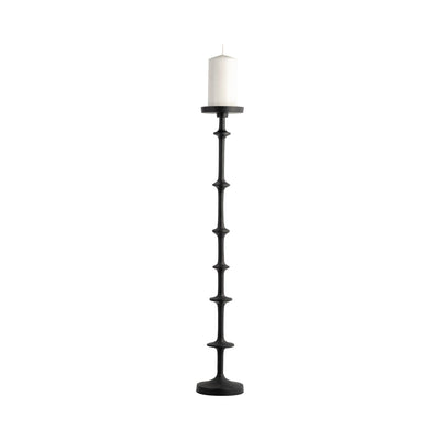 METAL, 29" ABACUS FLOOR PILLAR CANDLEHOLDER, BLACK - Al Rugaib Furniture