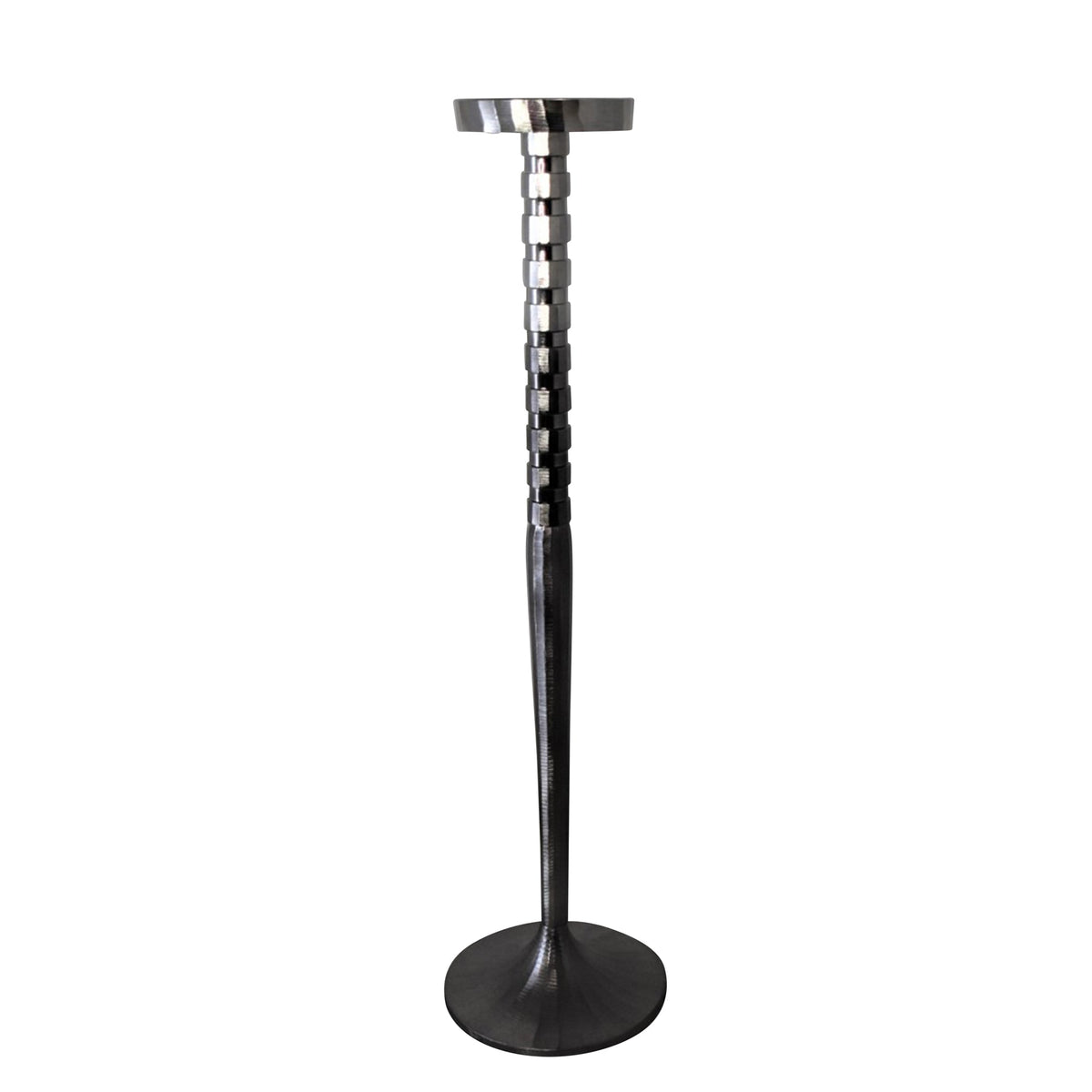METAL 31"H PILLAR CANDLE HOLDER, SILVER Candle Holders| Sagebrook Home