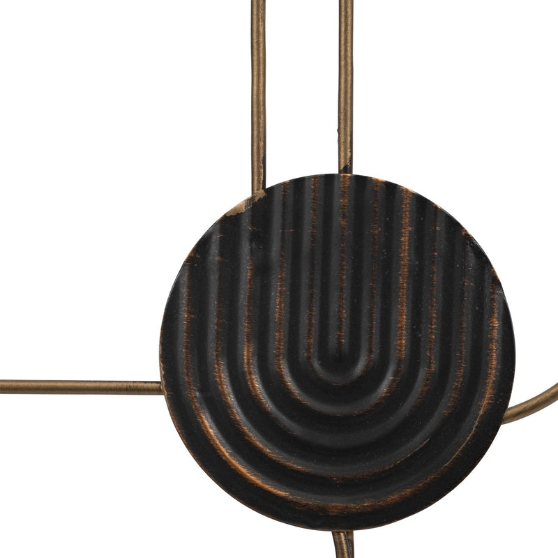 METAL, 33" ARCH DISCS WALL DECOR, MULTI WB - Al Rugaib Furniture