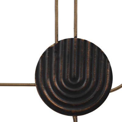 METAL, 33" ARCH DISCS WALL DECOR, MULTI WB - Al Rugaib Furniture