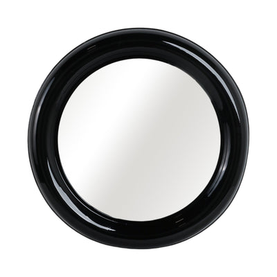 METAL 36" ROUND MIRROR, BLACK - Al Rugaib Furniture