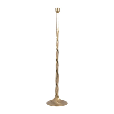 METAL, 36" TWISTED FLOOR TAPER CANDLEHOLDER, GOLD - Al Rugaib Furniture