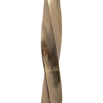 METAL, 36" TWISTED FLOOR TAPER CANDLEHOLDER, GOLD - Al Rugaib Furniture