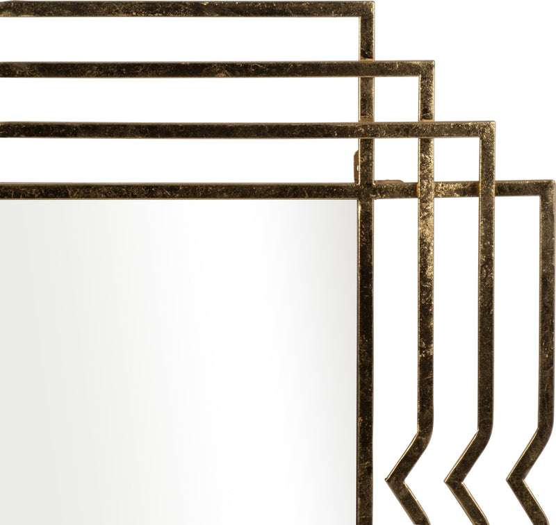 Metal 39" Rectangular Mirror,gold - Al Rugaib Furniture