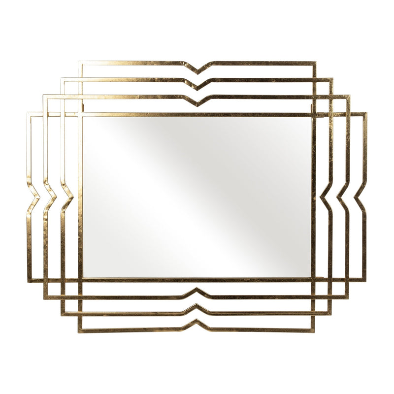 Metal 39" Rectangular Mirror,gold - Al Rugaib Furniture