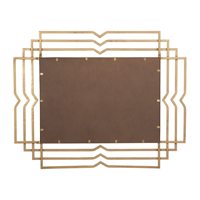 Metal 39" Rectangular Mirror,gold - Al Rugaib Furniture