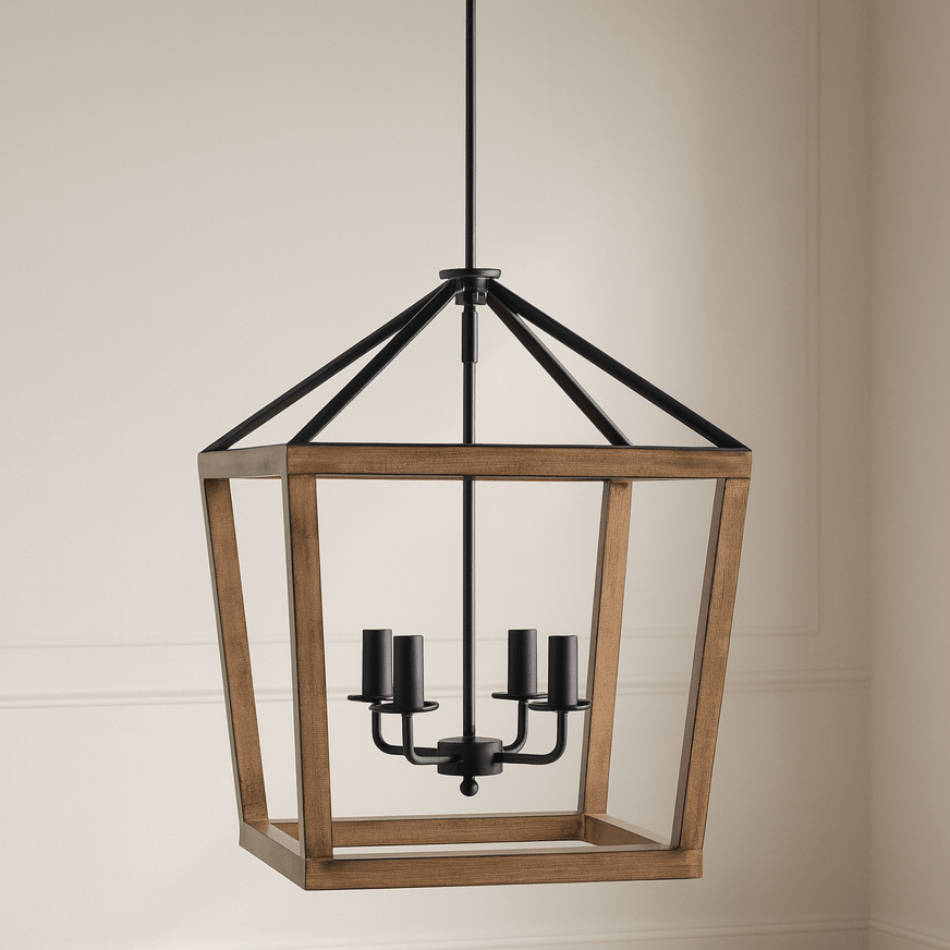 METAL 4 LIGHT CHANDELIER, LT BROWN chandeliers| Sagebrook Home