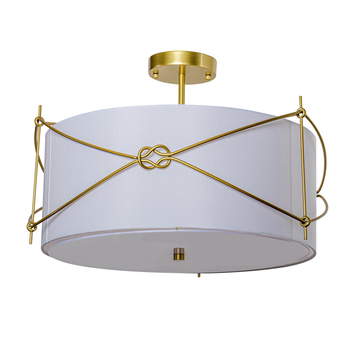 METAL 4 LIGHTS KNOT CHANDELIER, GOLD LEAF chandeliers| Sagebrook Home